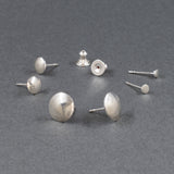 Set of three sterling silver stud post earrings in sizes small, medium, and large - Capulin Creations