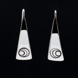 Sterling Silver Triangle Dangle Earrings with Circles - Sweet and Simple - 080100-000003 - Capulin Creations