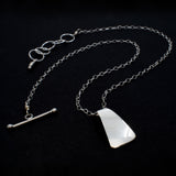 Full view of the Triangle Pendant Necklace in sterling silver from Capulin Creations