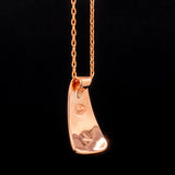 Back view of the Triangle Pendant Necklace in copper from Capulin Creations