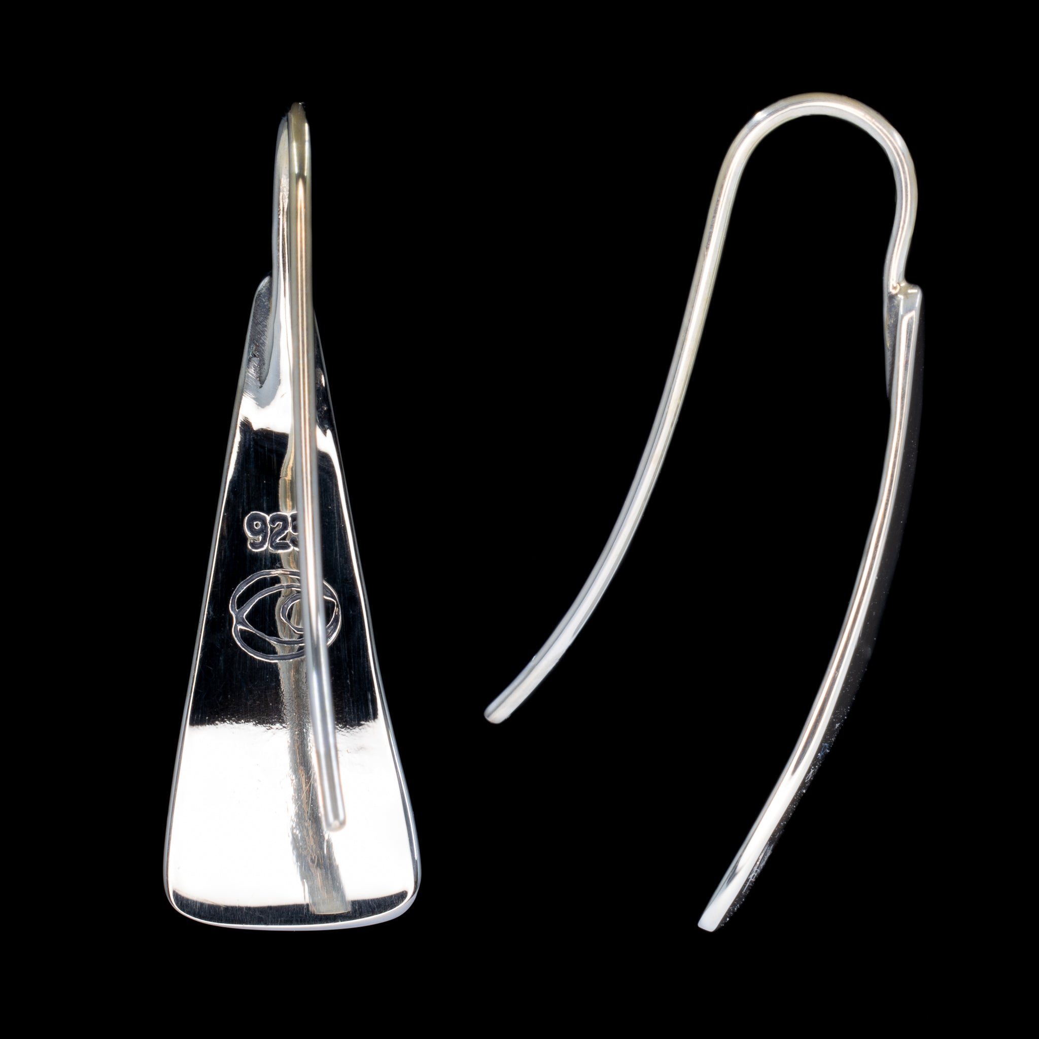 New Mexico - Triangle Dangle Earrings in Sterling Silver